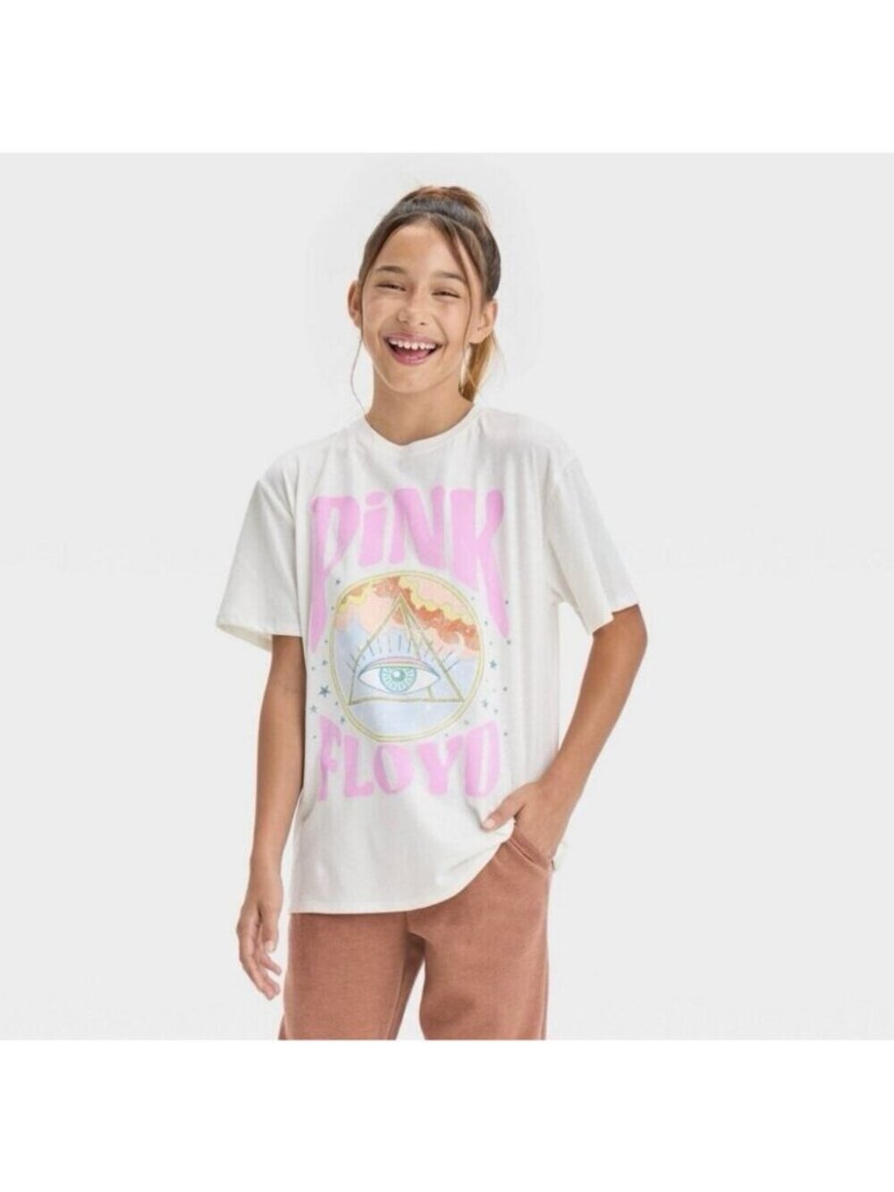 Pink Floyd Girls XXL 16/18 Oversized Graphic T Shirt, Art Class NEW with tags